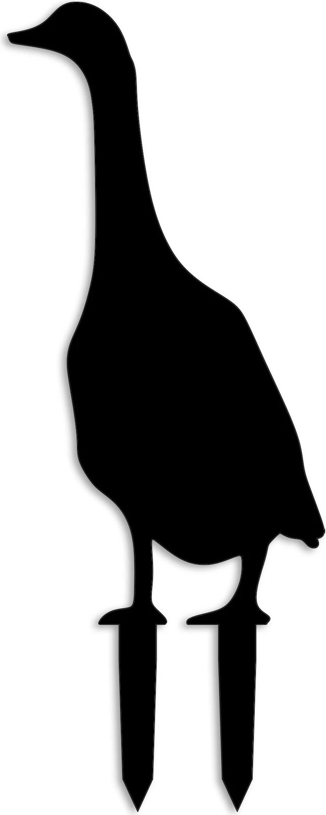 Dekor për kopsht, objekt dekorativ, patë, Aberto Design, ngjyrë e zezë, 65x26cm