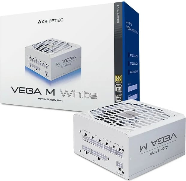 Furnizues energjie Chieftec VEGA M 850W, 80Plus Gold, i bardhë