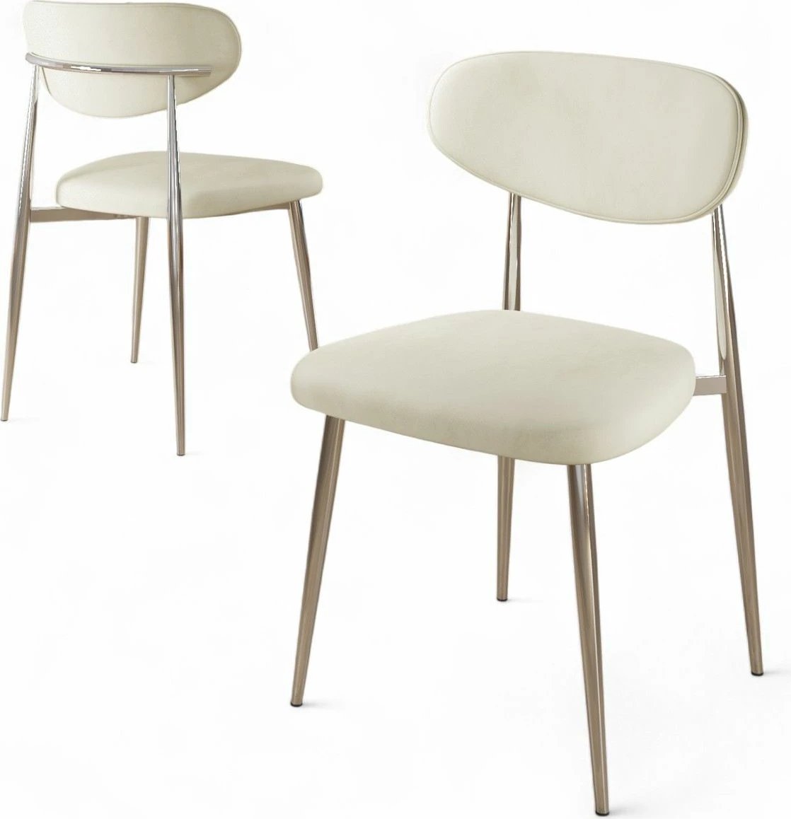 Set karrigash (6 copë), Skye Decor, ngjyrë krem, krom