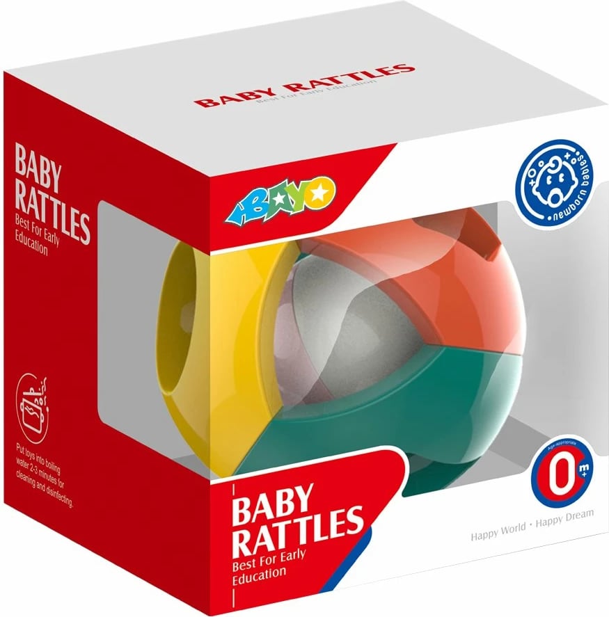 Lodër gringëlluese për bebe, Baby Mix Balloon, plastikë, 0m+, shumëngjyrëshe