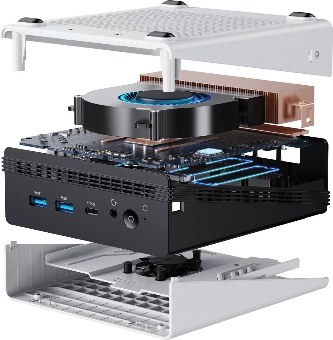 Mini PC CHUWI UBox-P, AMD Ryzen 5 6600H, 16 GB RAM, 512 GB SSD, Windows 11 Pro, Zi