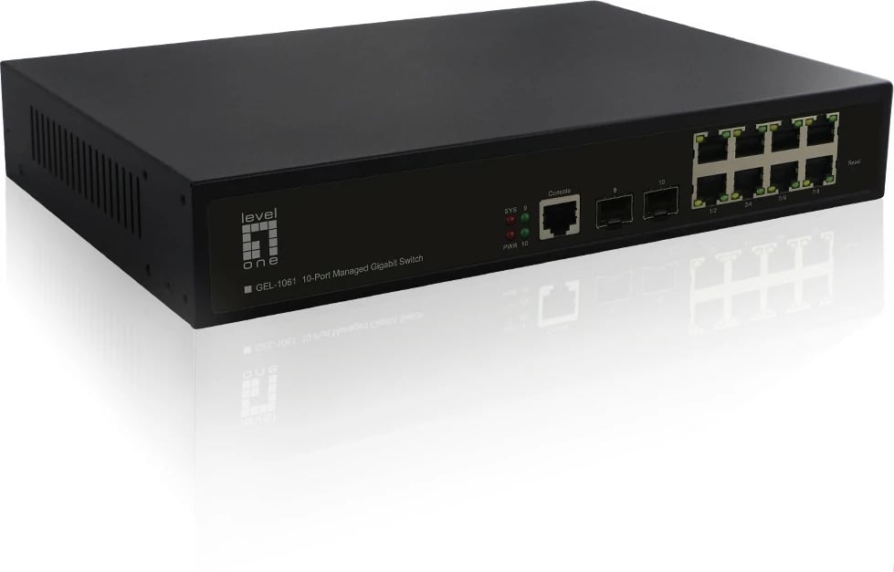 Switch LevelOne KILBY 10-Port L2 Managed Gigabit, 2 x SFP, Rack mounting
