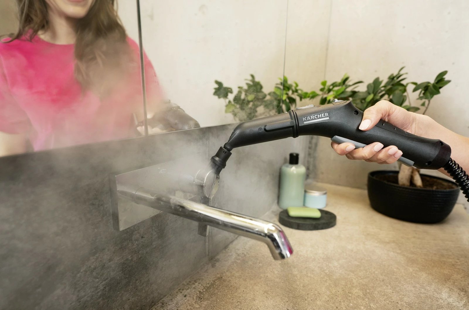 Pastrues me avull Karcher SC 2 EasyFix, 1.512-600.0, 1500W, 1L, Bardhë/Zi, me aksesorë