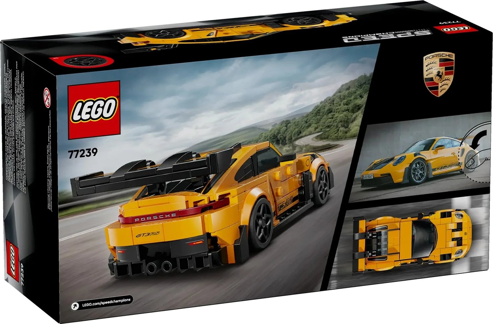 Set LEGO Speed Champions Porsche 911 GT3 RS 77239, 348 pjesë, portokalli