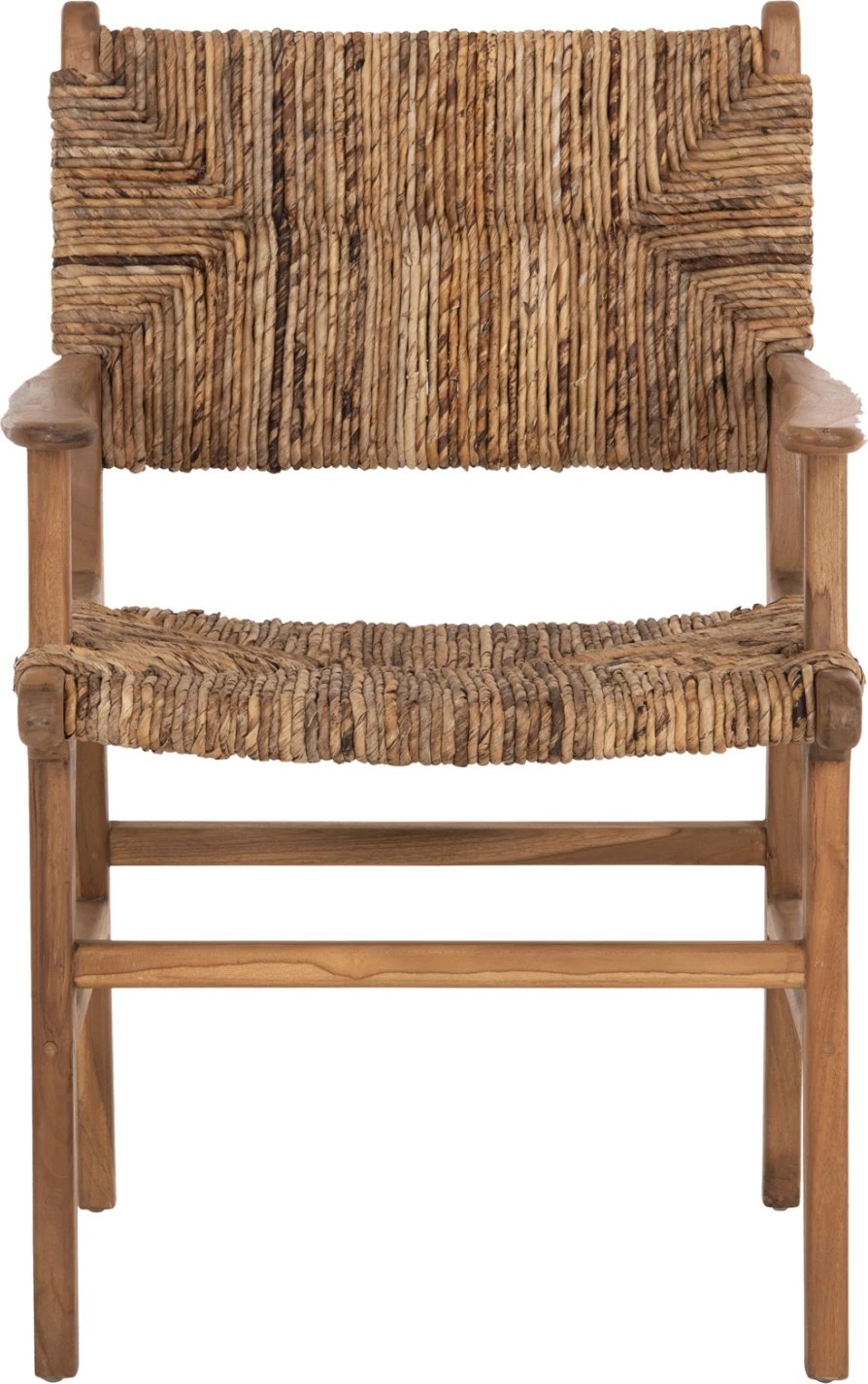 Karrige profesionale, dru teak dhe rush-matt, 57.5x59x87H cm, ΗΜ9400.11