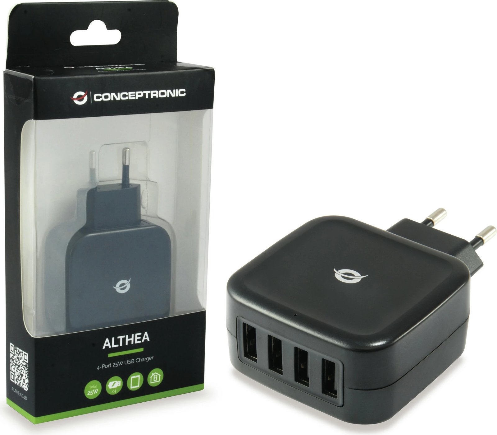 Karikues Conceptronic 4 porta USB-A 25W, i zi