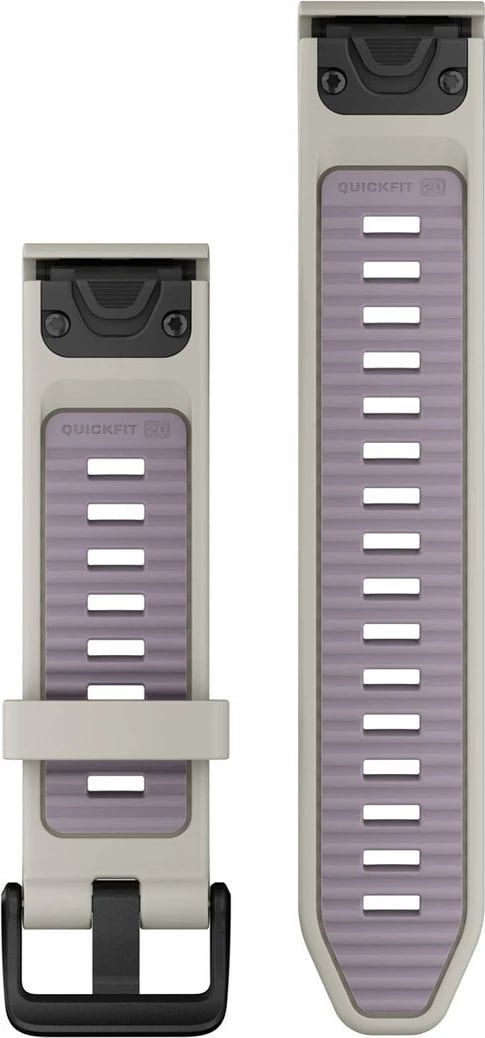 Rrip silikoni Garmin Quickfit për Smartwatch, 20mm, gri/lavender
