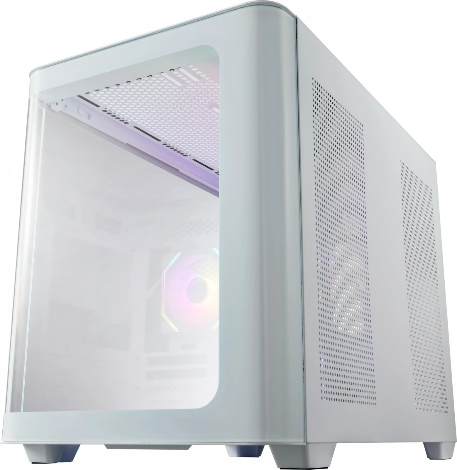Kasë FSP S380-WA ARGB TG, midi tower, xham i temperuar, e bardhë