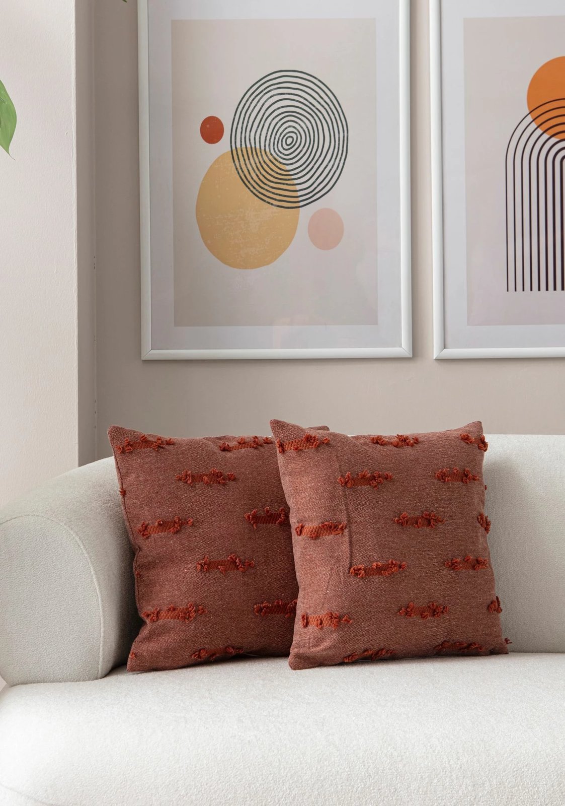 Set mbulesash për jastëkë (2 copë), Evila Originals, Tuffet - Tile Red v7