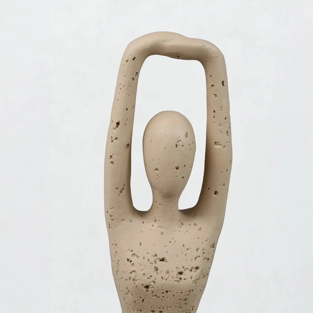 Dekor MORPH IV, trup, rrëshirë, ngjyrë kafe, 12.5x8x21cm