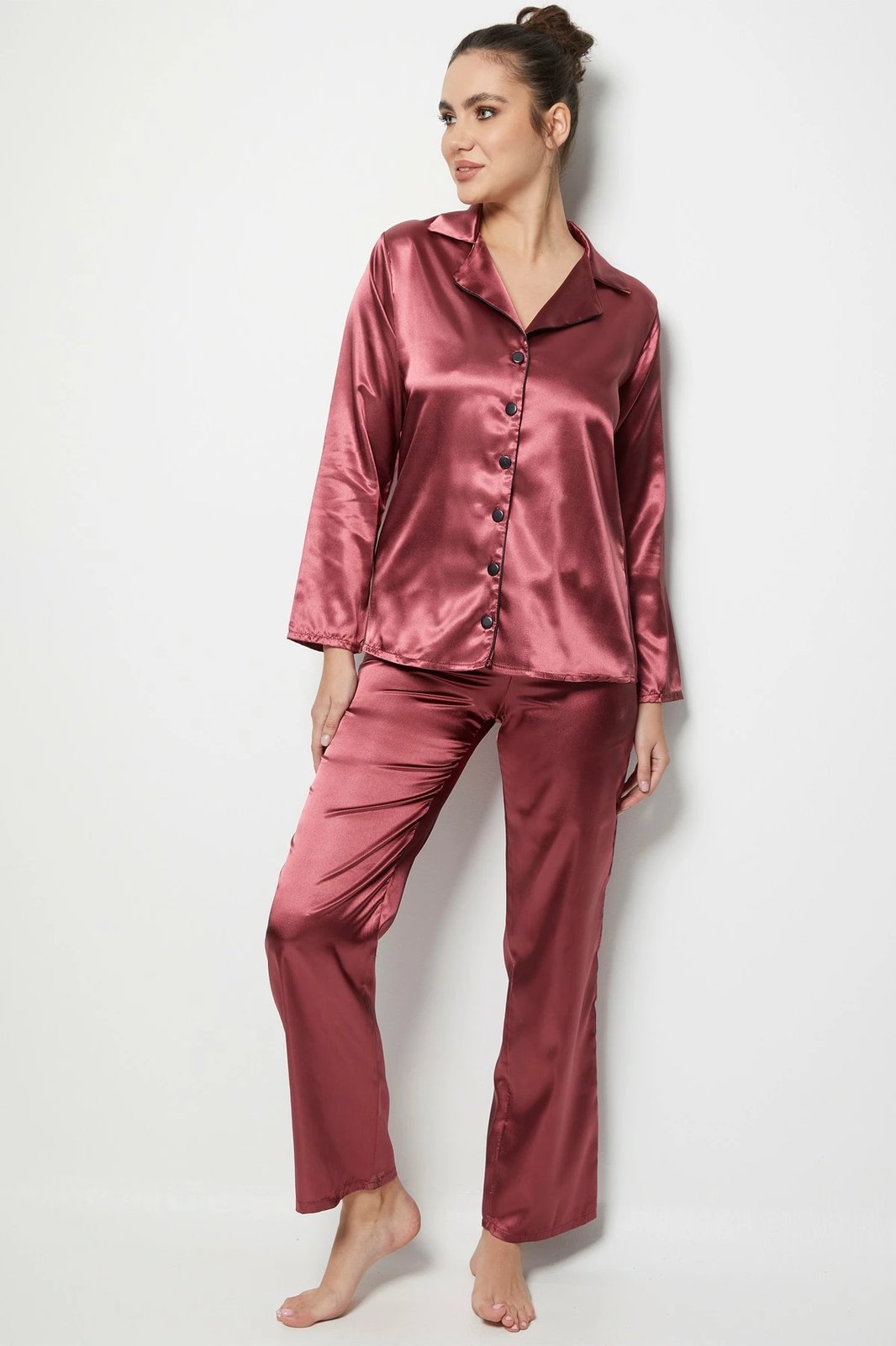 Set pizhamash për gra, Jumeon, 001-018466, ngjyrë lejla