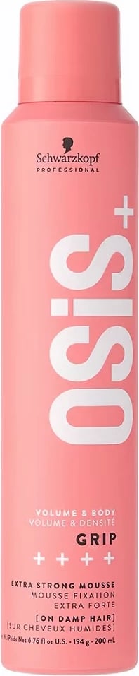 Shkumë për flokë Schwarzkopf Professional Osis+ Grip Extra Very Strong Volumizing Foam për femra, 200ml