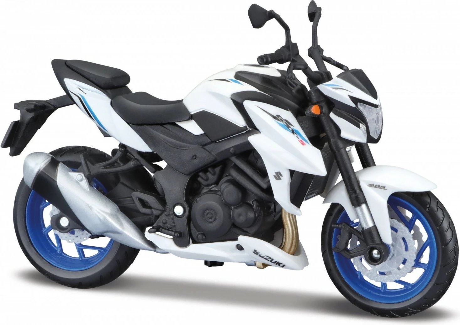 Model metalik motoçikletë Maisto Suzuki GSX-S750 ABS 1:18, Bardhë/Blu/Zi