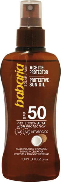 Vaj mbrojtës për diell Babaria SPF50, 100ml