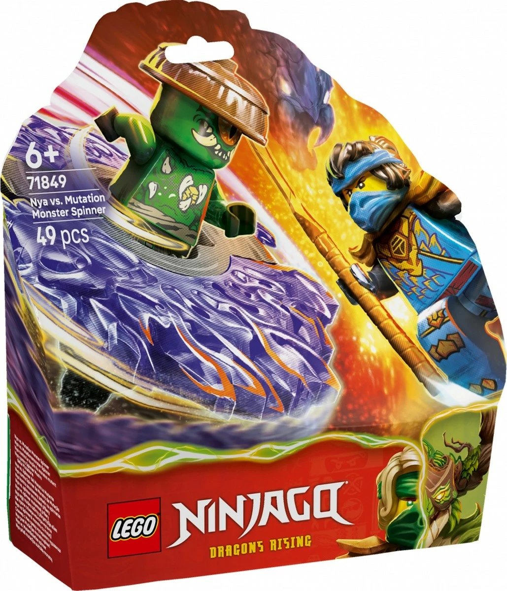 set LEGO NINJAGO, 71849 Nya vs Mutant Monster on Spinner, 49 copë, plastikë, i vogël