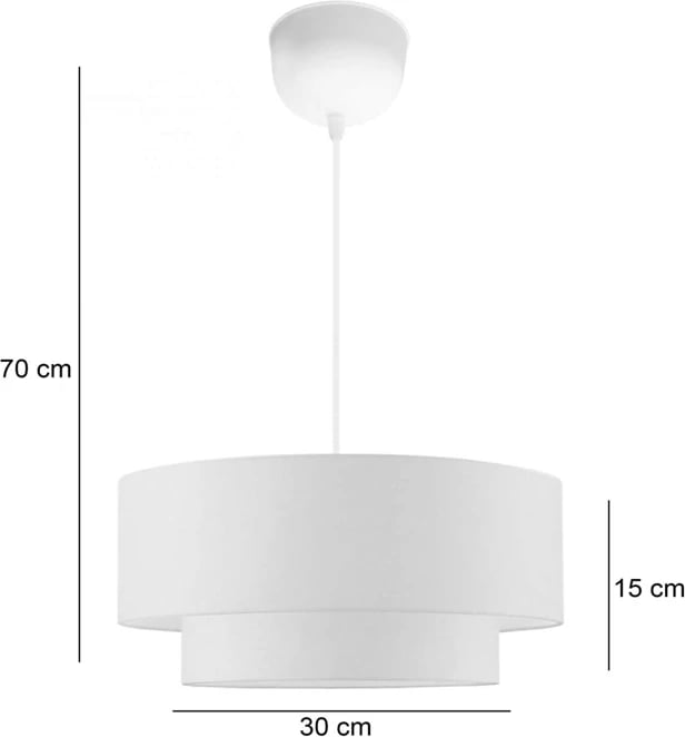 Dritë tavani Sombre, ngjyrë e bardhë, D30x15cm