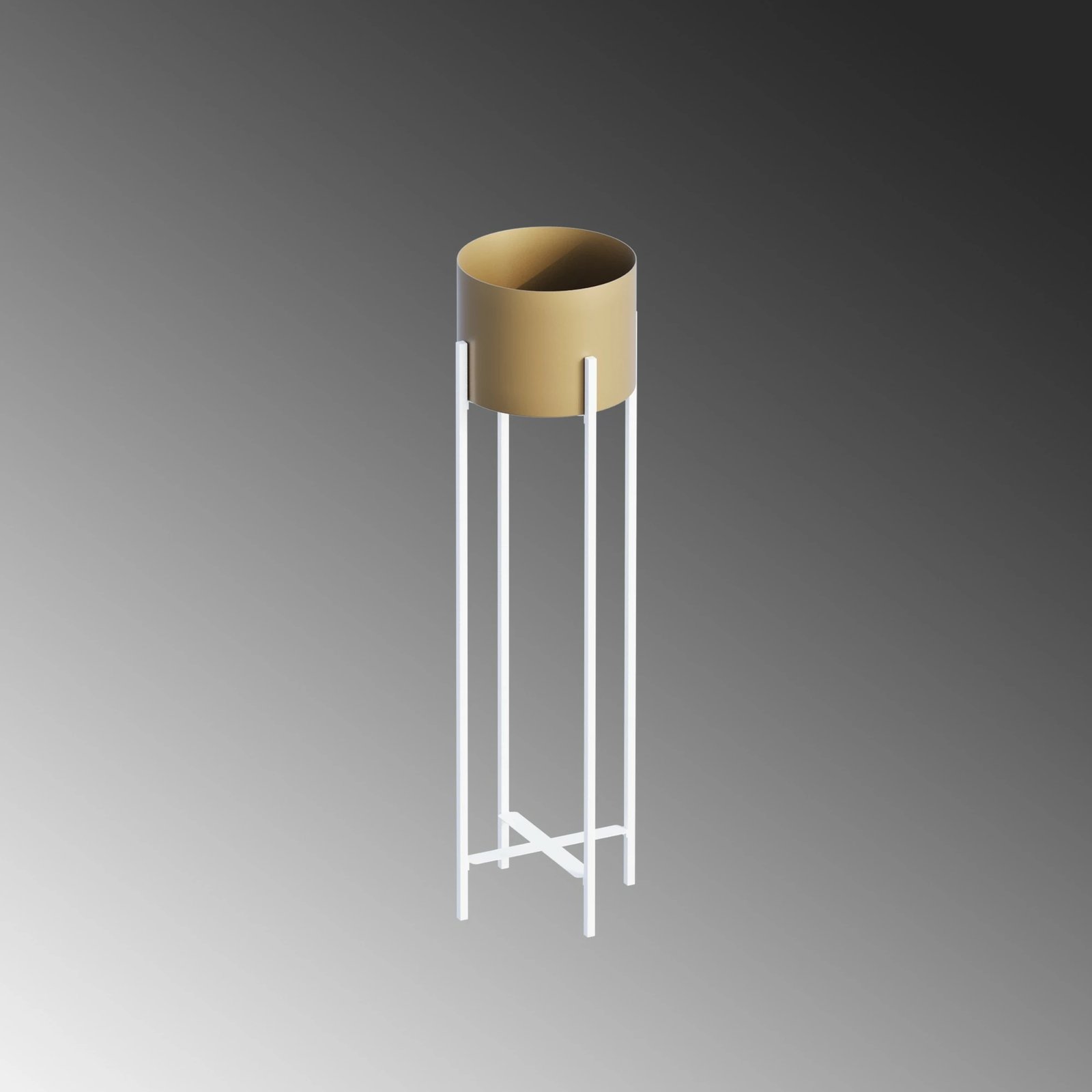 Vazo dekorative Aberto Design, GED-025-C, e bardhë dhe e artë, 23x78x23cm Vazo dekorative Aberto Design, GED-025-C, e bardhë dhe e artë, 23x78x23cm