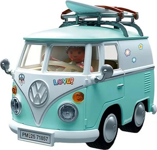 Set lodrash, Playmobil, 71857 Volkswagen T1 Camper, 31 pjesë, 5+