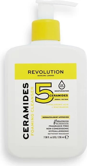 Shkumë pastruese Revolution Skincare Ceramides, për lëkurë të yndryshme, 246 ml