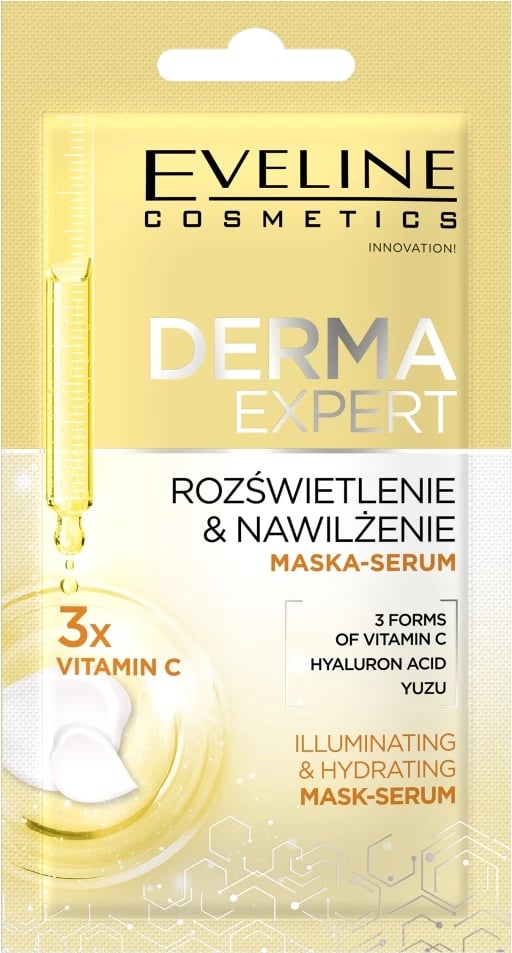 Maskë krem-serum për fytyrë Eveline Cosmetics Derma Expert Brightening and Moisturizing për femra 8ml