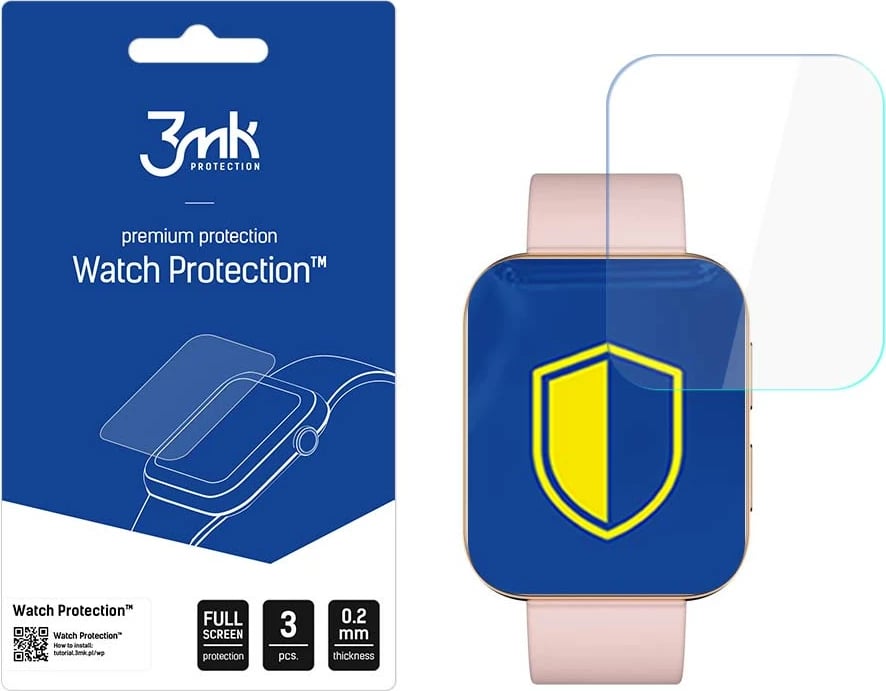 Folje mbrojtëse për smartwatch 3mk Protection Watch Protection ARC+ për Garett GRC MAXX, set 3 copë