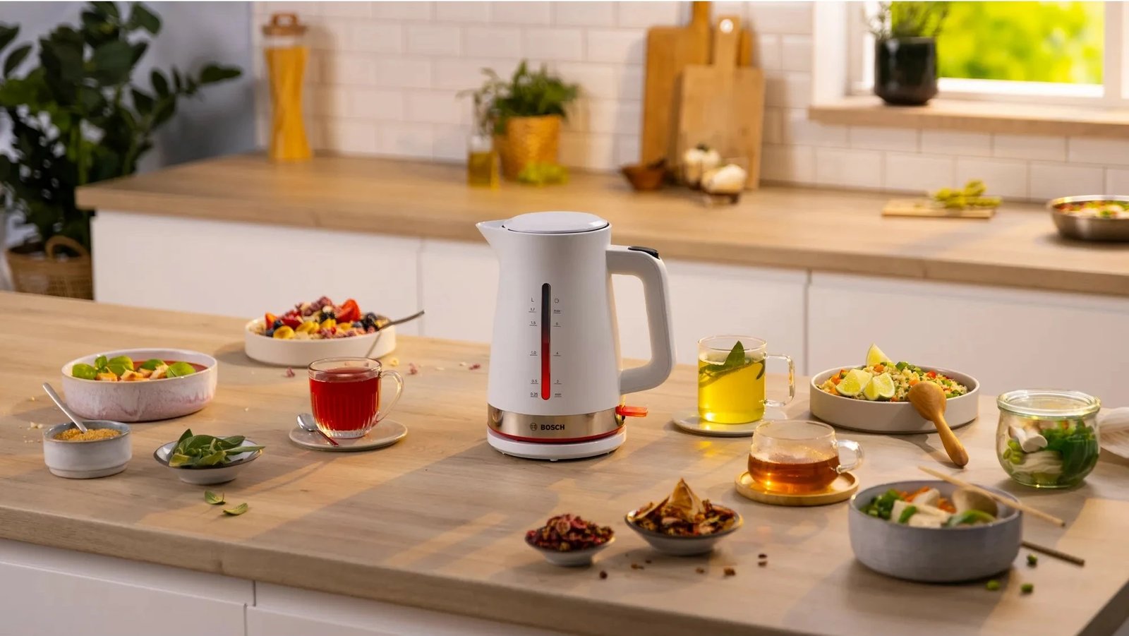 Çajnik Bosch TWK4M221, 1.7 L, 2400 W, Bardhë Çajnik Bosch TWK4M221, 1.7 L, 2400 W, Bardhë