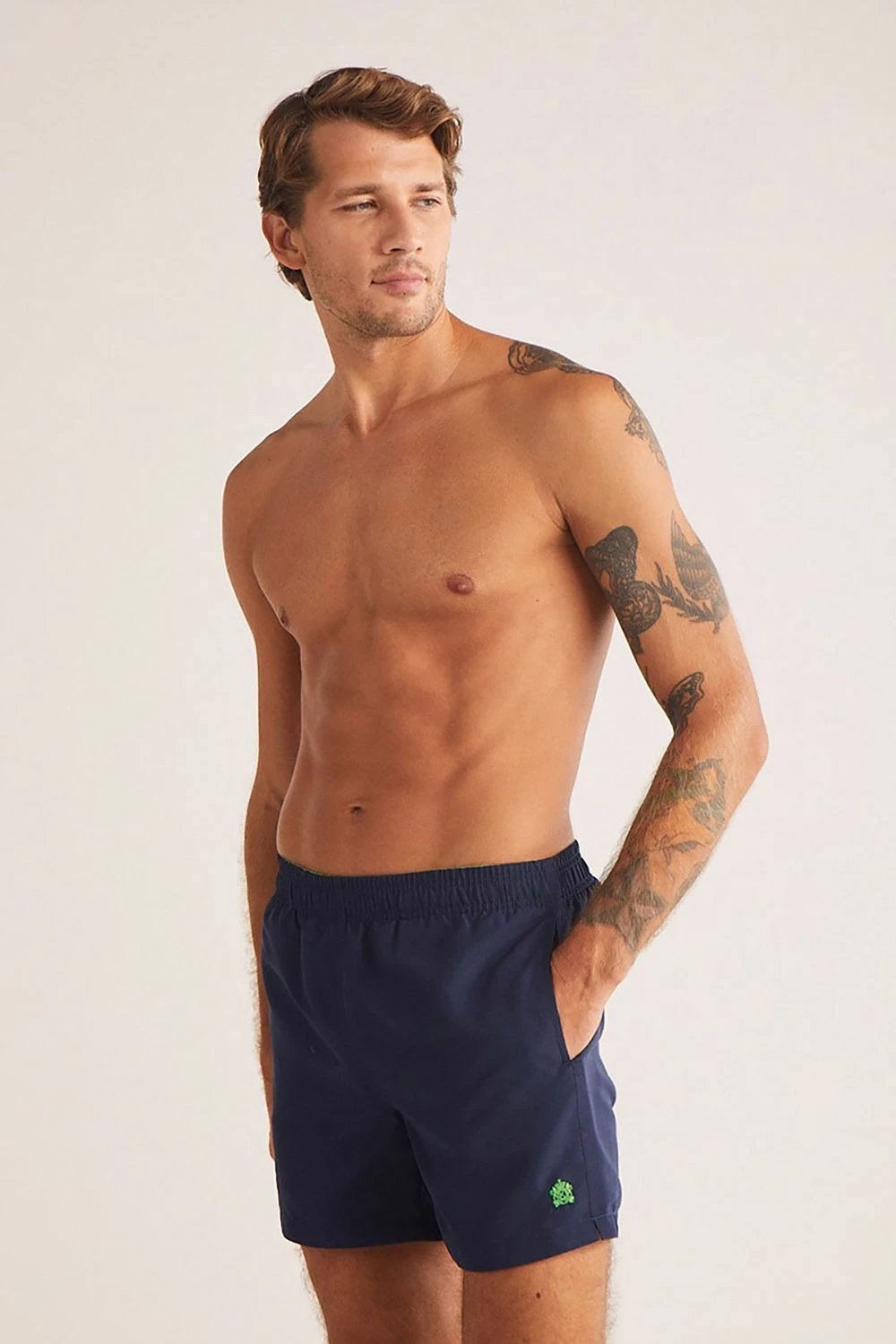 Pantallona të shkurtra për not, ngjyrë e kaltër e errët, Jumeon