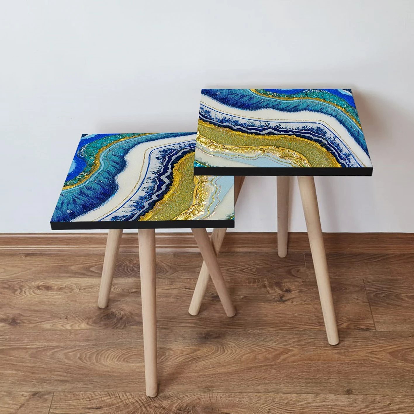 Set tavolina të mbivendosura, shumëngjyrëshe, Skye Decor, 2 copë, 2Shp71