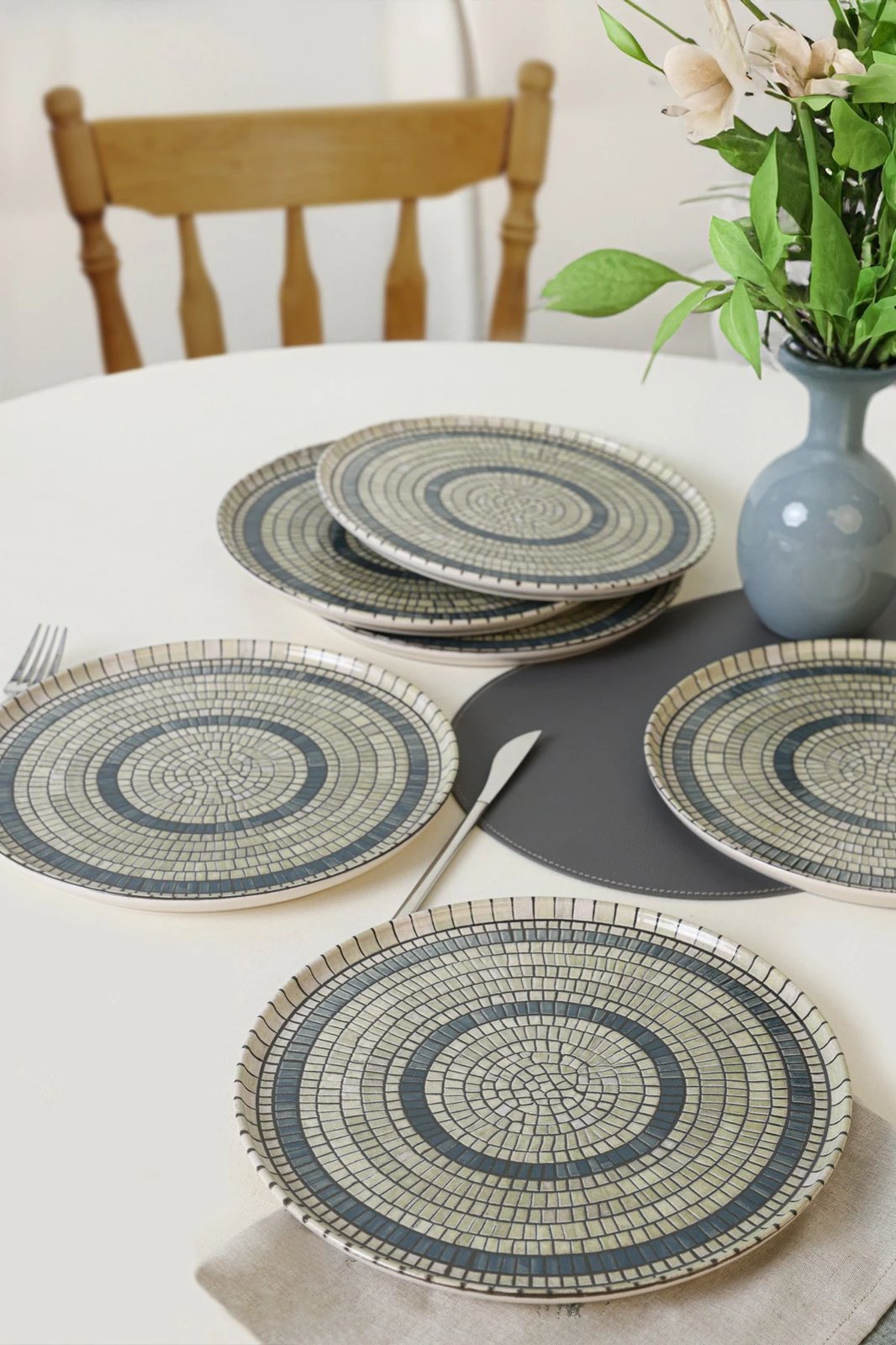 Set pjatash (6 copë), Hermia Concept, krem, X00017441