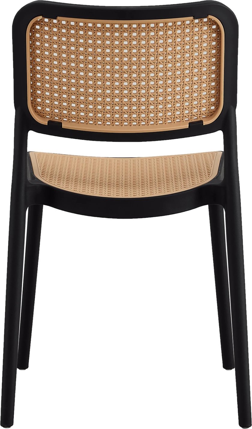 Karrige polipropileni MEKO FH5934.02, e zezë dhe bezhë, 41x49x102H cm