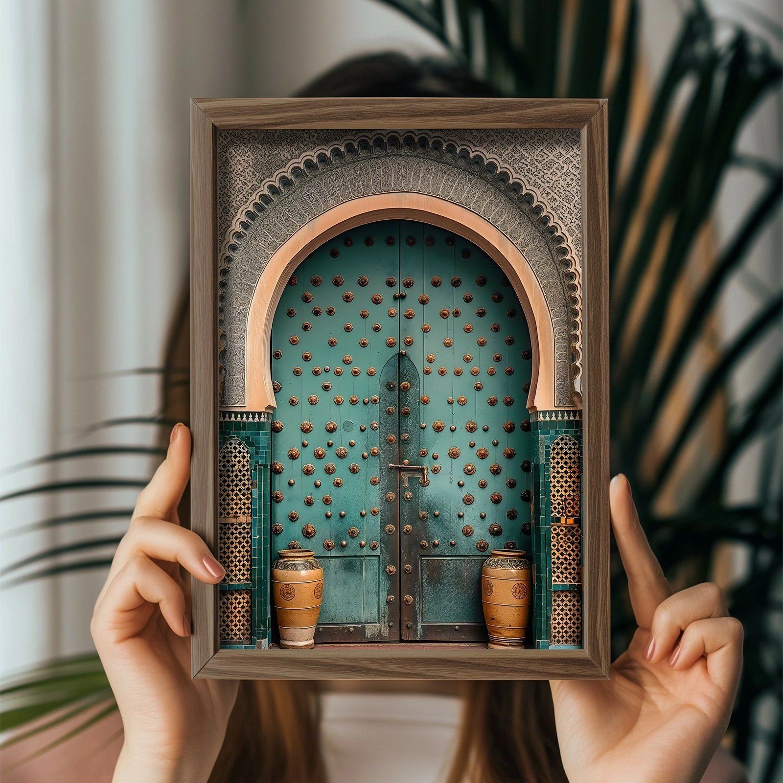 Pikturë dekorative me kornizë MDF, shumëngjyrëshe, GE128-L