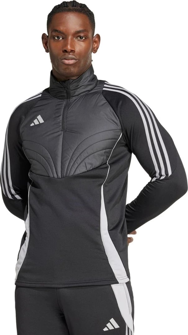 Bluzë Adidas Tiro 24 Winterized, Gri & Zi, S