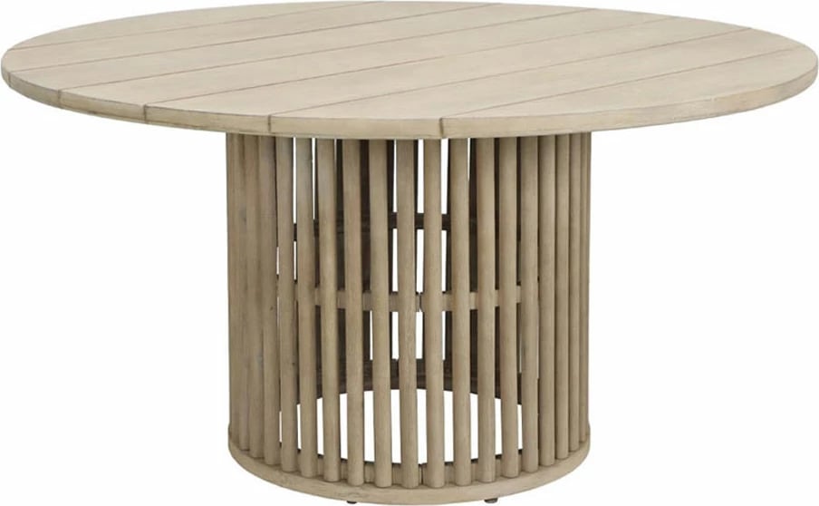 Tavolinë Sumatra, dru akacie, natyrale, 150x150x76cm