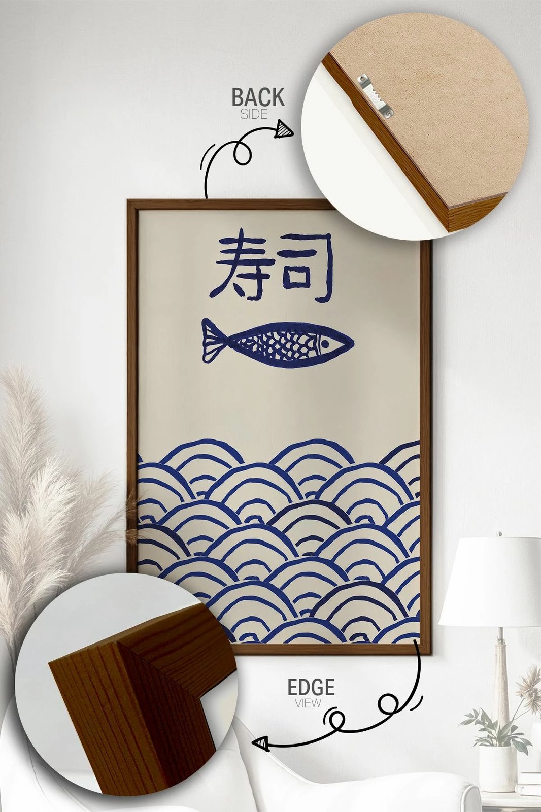 Pikturë dekorative me kornizë, Wallity, Lmnmdlkahve4