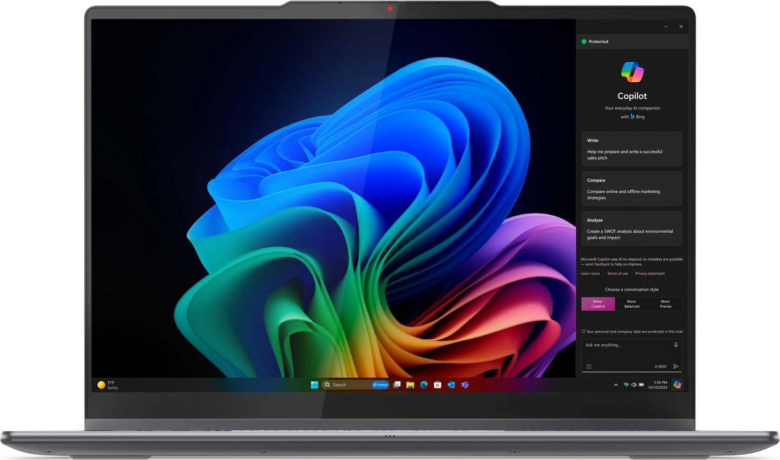 Laptop Lenovo Yoga 7 2-in-1, Core Ultra 7 258V, 32GB/1TB SSD, 2.8K OLED, gri