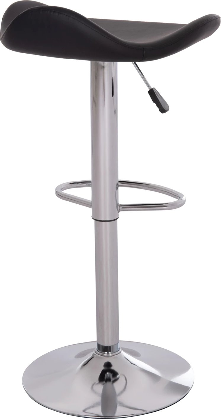 Karrige për bar rrotulluese GANNA FH201.21, lëkurë PU e zezë, me amortizator, set prej 2 copash, 44x42x87cm