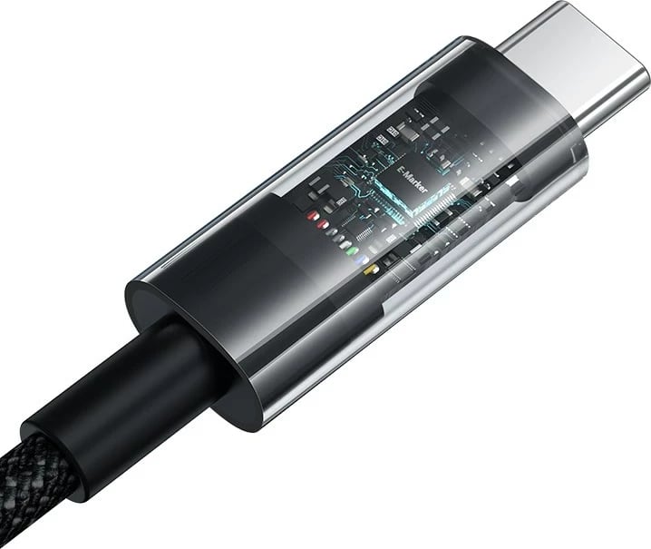 Kabllo Baseus Gem USB C në USB C, 1 m, 100 W, E zezë