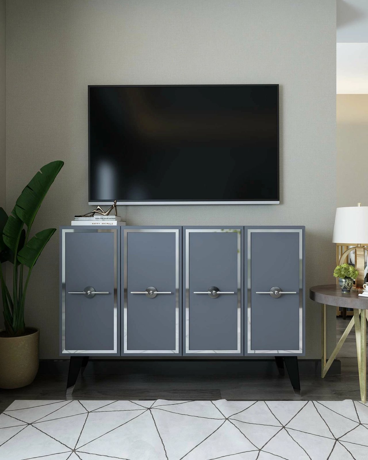 Konsol Skye Decor, anthracite, silver, 8174KM-32