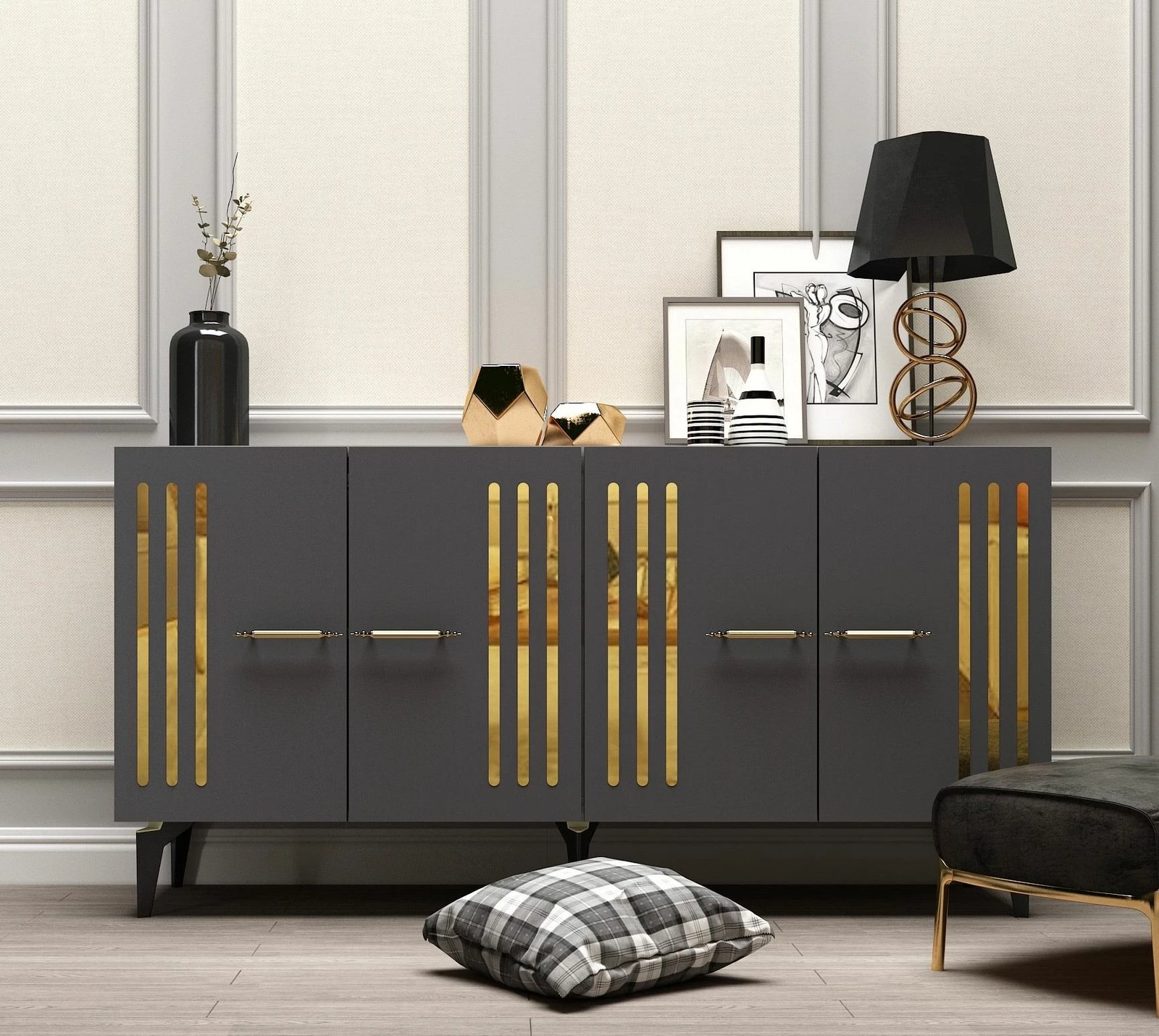 Konsol Skye Decor, anthracite, ari