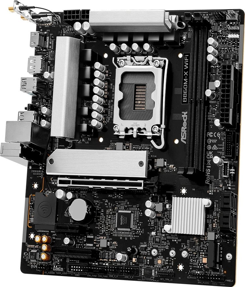 Pllakë amë ASRock B860M-X WiFi, micro ATX, DDR5, HDMI/DP, WiFi, Bluetooth, e zezë