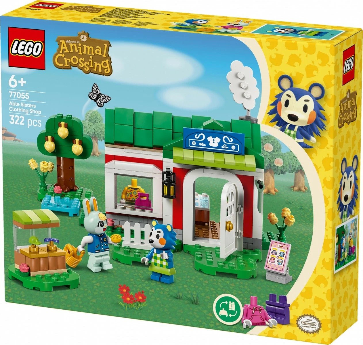 Set LEGO Animal Crossing Able Sisters and Clothing Store 77055, 322 pjesë