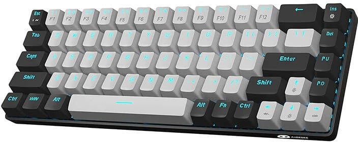 Tastierë mekanike MageGee MK-BOX, 68 taste, Blue Switch, me kabllo, e zezë-gri