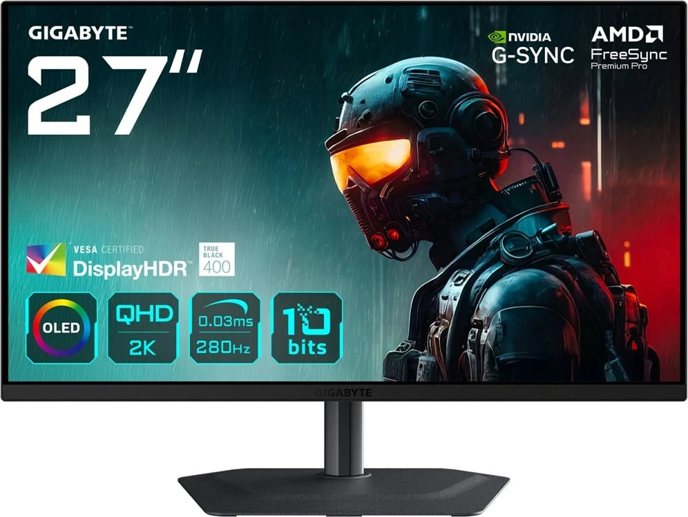 Monitor gaming Gigabyte MO27Q2A, 27", OLED, 2K QHD, 280Hz, 0.03ms, DisplayHDR True Black 400, HDMI 2.1, i zi Monitor gaming Gigabyte MO27Q2A, 27", OLED, 2K QHD, 280Hz, 0.03ms, DisplayHDR True Black 400, HDMI 2.1, i zi