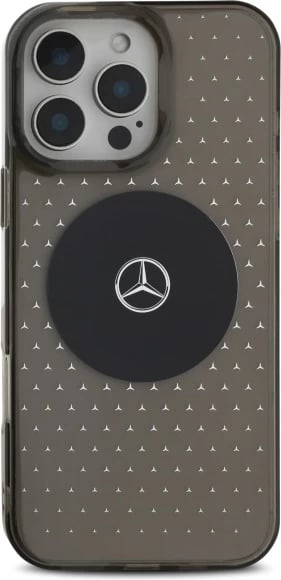 Mbështjellës Mercedes Star Pattern për iPhone 16 Pro, Zi