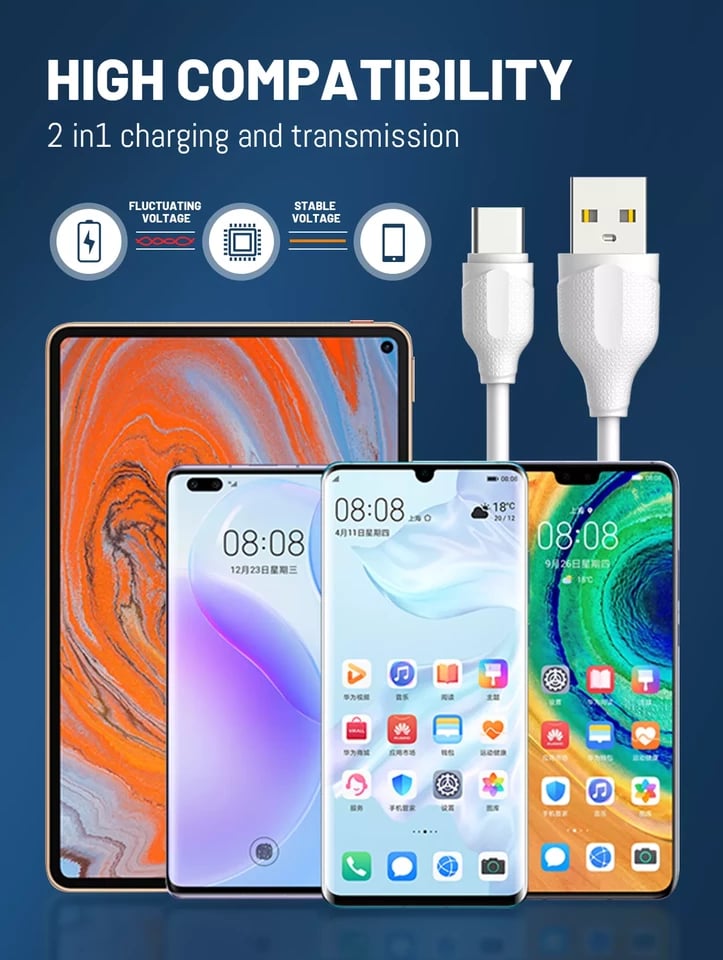 Kabllo E Karikimit LDNIO LS372 (Bardhë) Kabllo E Karikimit LDNIO LS372 (Bardhë)