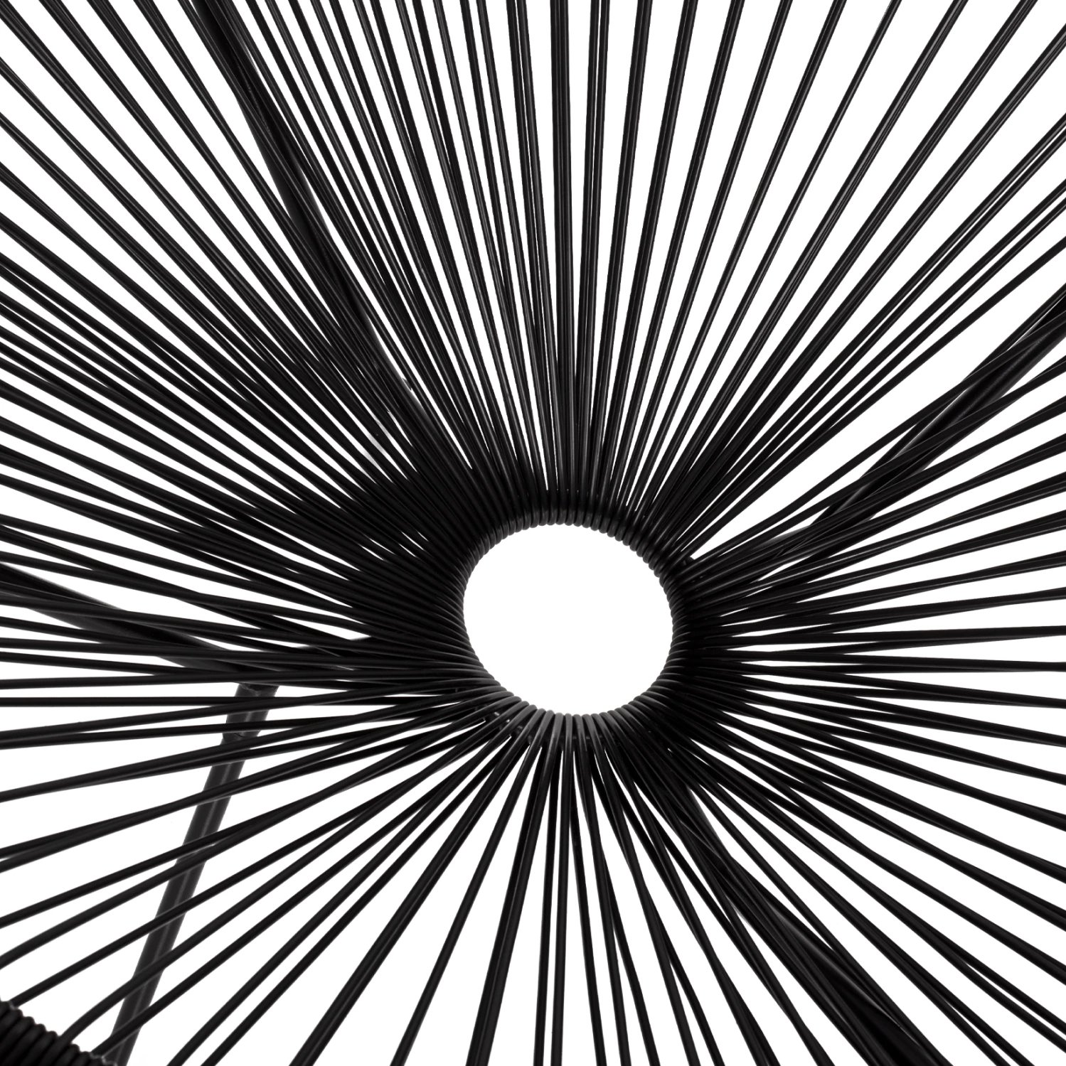 Karrige ACAPULCO lloj foleje, metal i zi dhe ratan i zi, FH5872.01, 70x73x79 cm