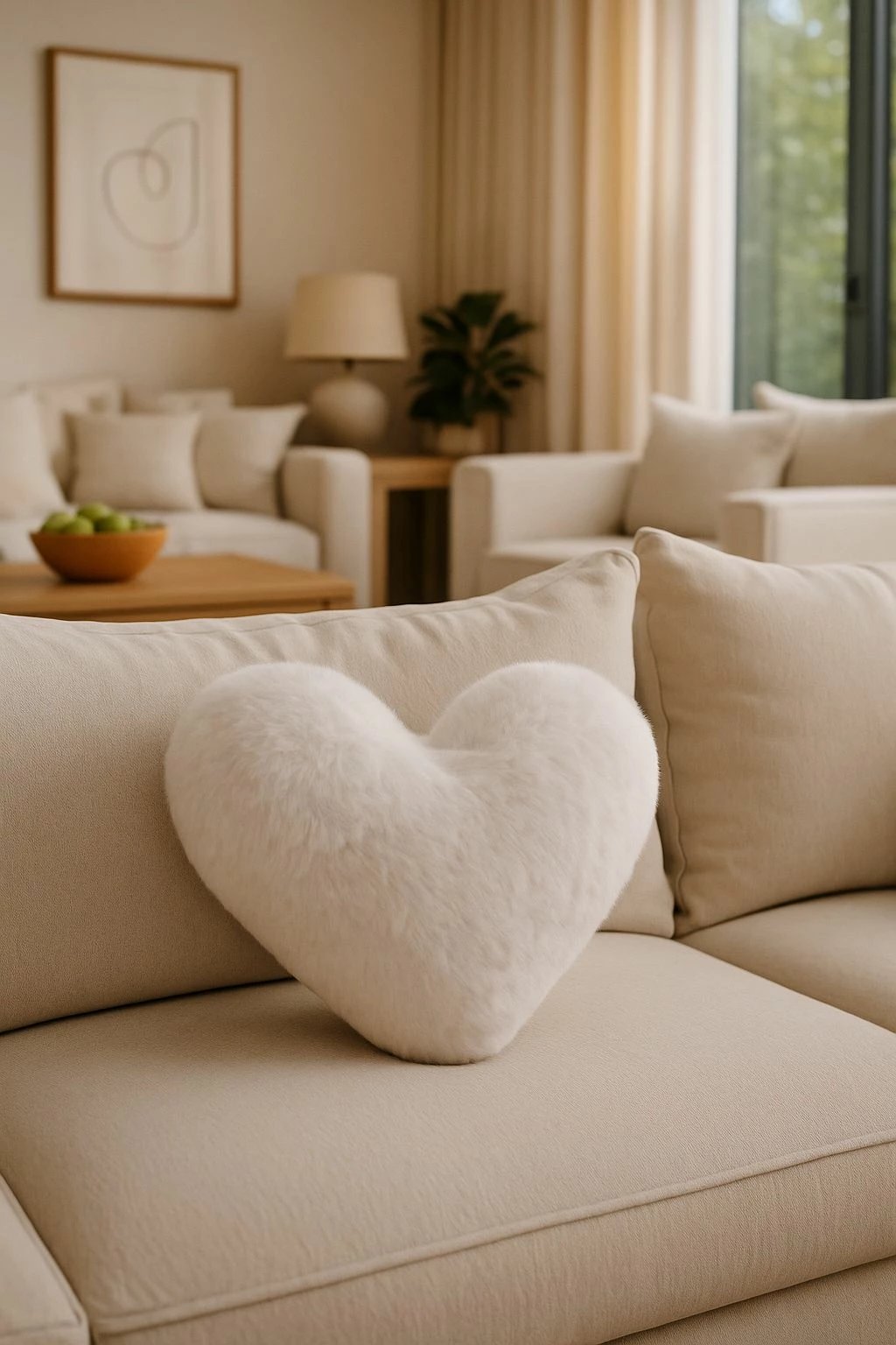 Jastëk zemër, ngjyrë e bardhë, Evila Originals