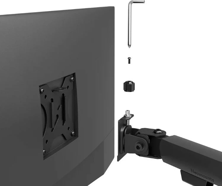 Krah monitori Neomounts DS60-600BL1, për tavolinë, Çelik, i zi