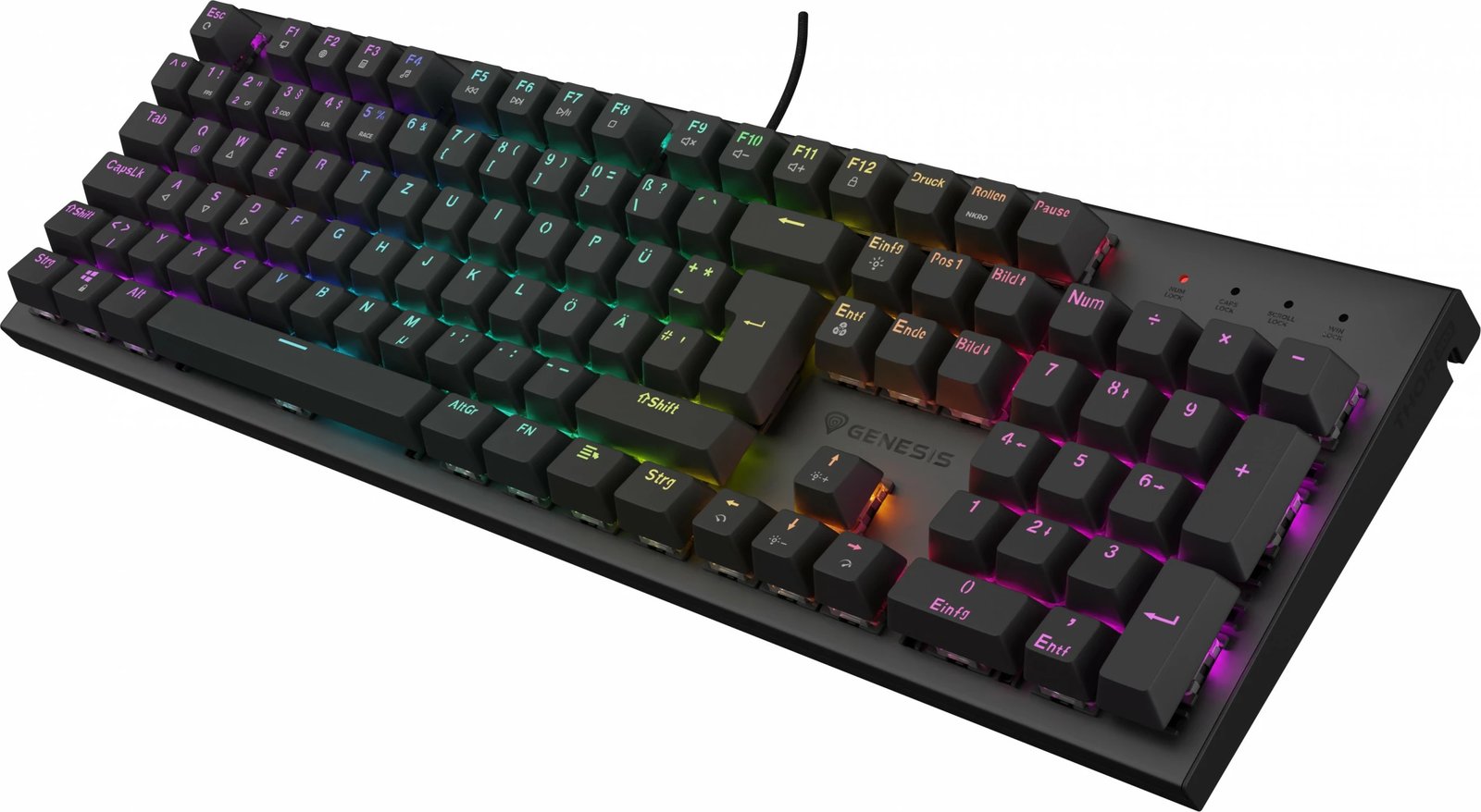 Tastierë gaming Genesis THOR 303 brown, mekanike, RGB, QWERTZ, e zezë