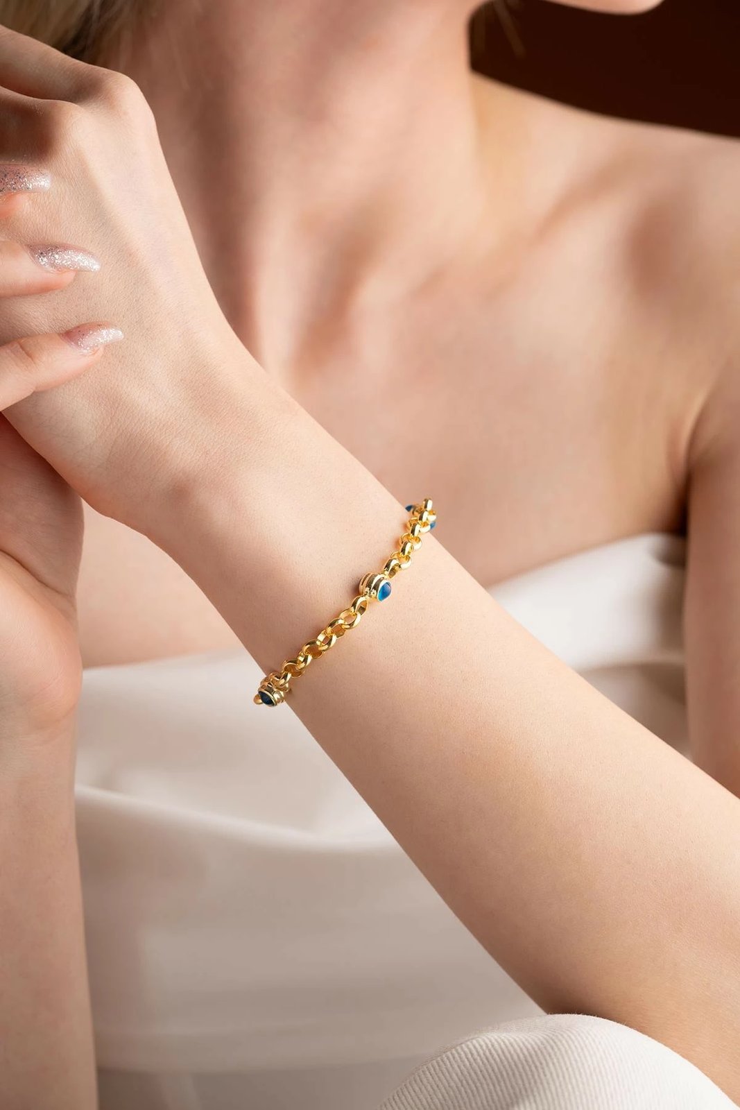 Byzylyk argjendi Jumeon, ngjyrë ari dhe turquoise, NRZ999108